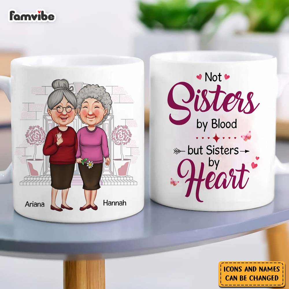 Personalized Friend Gift Sisters By Heart Mug 31194 Primary Mockup