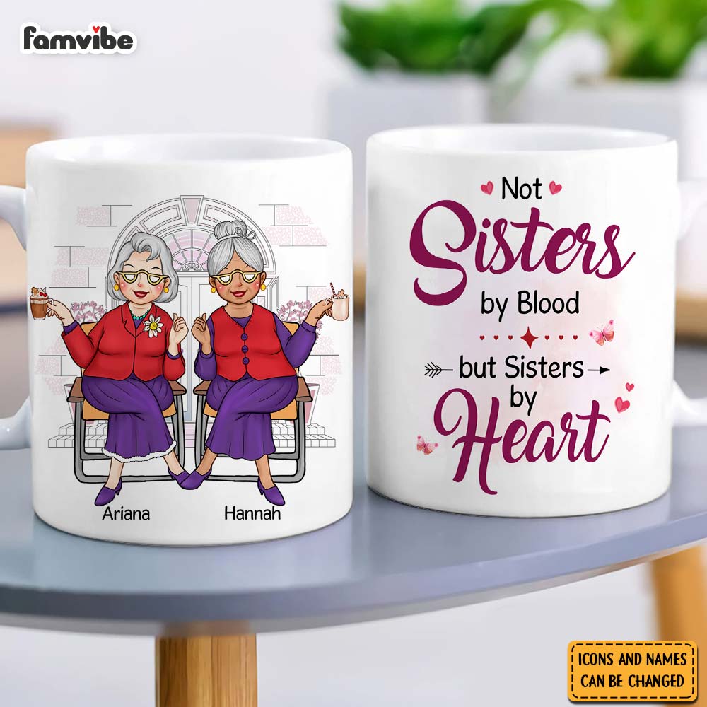 Personalized Friend Gift Sisters By Heart Mug 31195 Primary Mockup