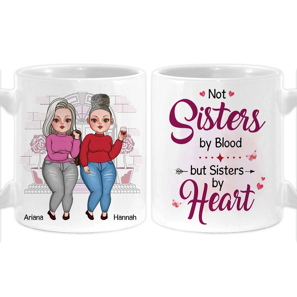 Personalized Friend Gift Sisters By Heart Mug 31196 Primary Mockup