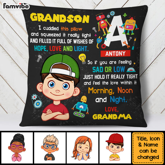 Personalized Gift For Grandson Robot Theme Pillow 31214 1