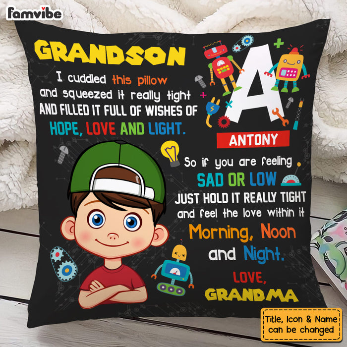 Personalized Gift For Grandson Robot Theme Pillow 31214 1
