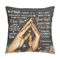 Personalized Gift For Gift For Couple Anniversary Turn Back The Clock Pillow 31251 thumb 1