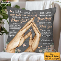 Personalized Gift For Gift For Couple Anniversary Turn Back The Clock Pillow 31251 thumb 1