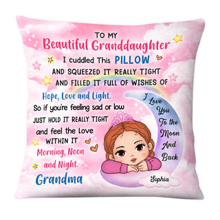 Personalized Gift For Granddaughter To My Granddaughter Kid Moon Pillow 31276 Primary Mockup