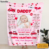 Personalized Gift For New Dad Baby First Valentine Day Blanket 31282 1