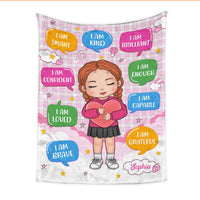 Personalized Gift For Granddaughter Hug Love Affirmation Blanket 31303 thumb 1