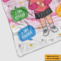 Personalized Gift For Granddaughter Hug Love Affirmation Blanket 31303 thumb 1