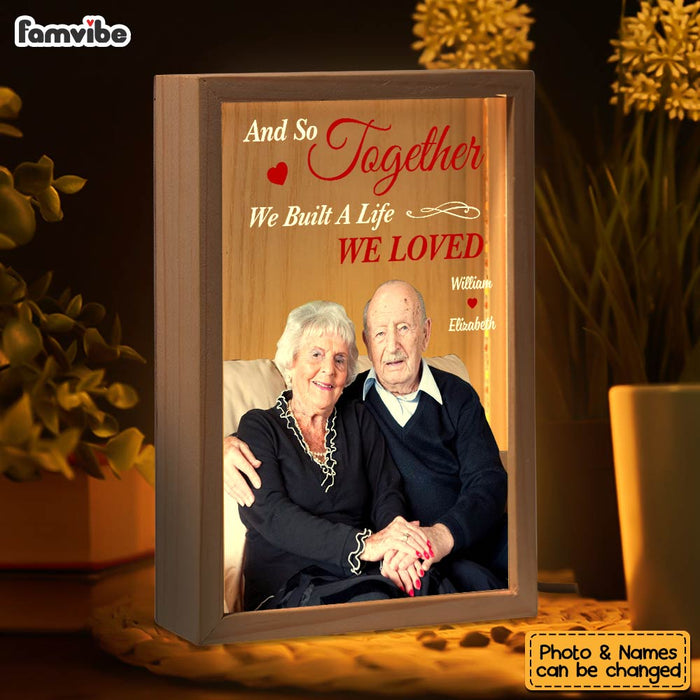 Personalized Couples Gift Upload Photo We Built A Life We Loved Picture Frame Light Box 31305 1