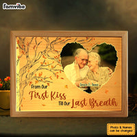 Personalized Couple Gift From Our First Kiss Picture Frame Light Box 31313 thumb 1
