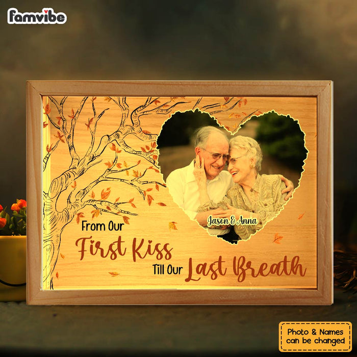 Personalized Couple Gift From Our First Kiss Picture Frame Light Box 31313 1