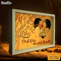 Personalized Couple Gift From Our First Kiss Picture Frame Light Box 31313 thumb 1