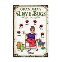 Personalized GIft For Grandma Love Bugs Metal Sign 31318 thumb 1