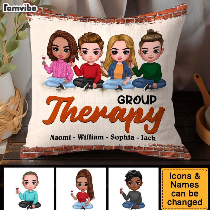 Personalized Gift For Friends Group Therapy Pillow 31320 1