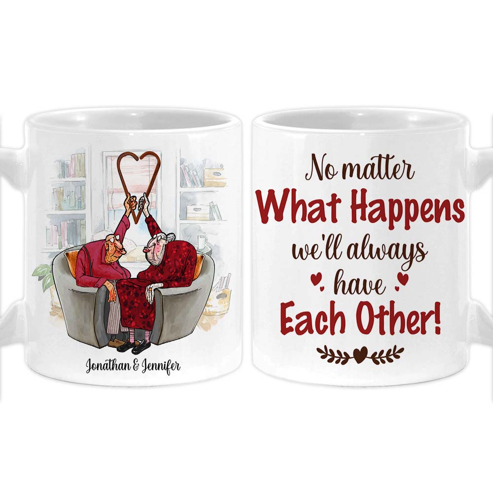 Set of 2 Matching the Day We Became Us Personalized Mugs