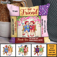 Personalized Friend Gift Thank You For Being My Unbiological Sister Pillow 31331 thumb 1