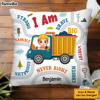 Personalized Grandson Construction Vehicle And Transportation Pillow 31335 thumb 1