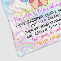 Personalized Gift For Granddaughter Rainbow Blanket 31344 thumb 1