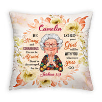 Personalized Gift For Grandma Be Strong God Pillow 31352 thumb 1