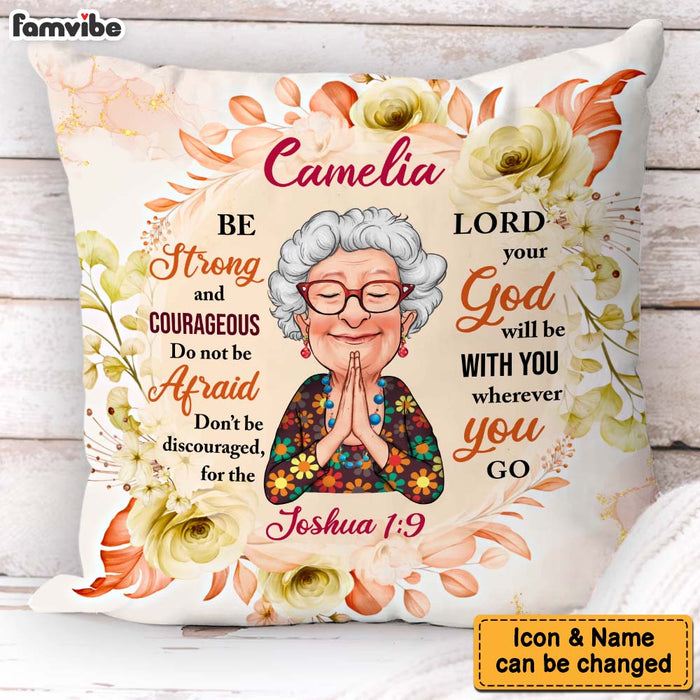 Personalized Gift For Grandma Be Strong God Pillow 31352 1