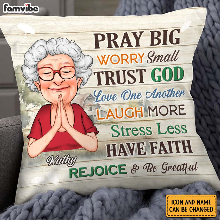 Personalized Gift For Grandma Pray Big Pillow 31353 1