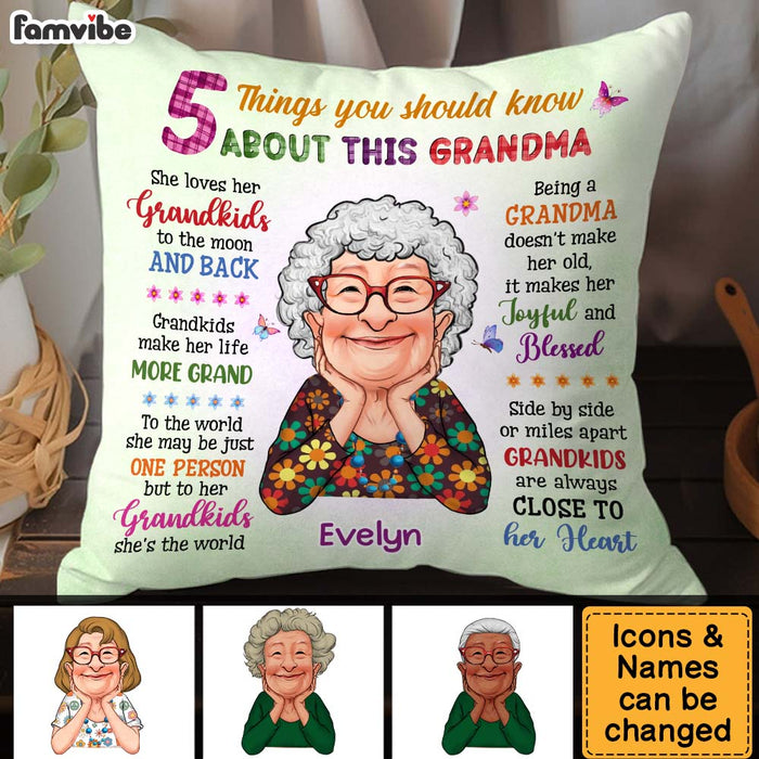 Personalized Gift For Grandma Things You Should Know Pillow 31354 1