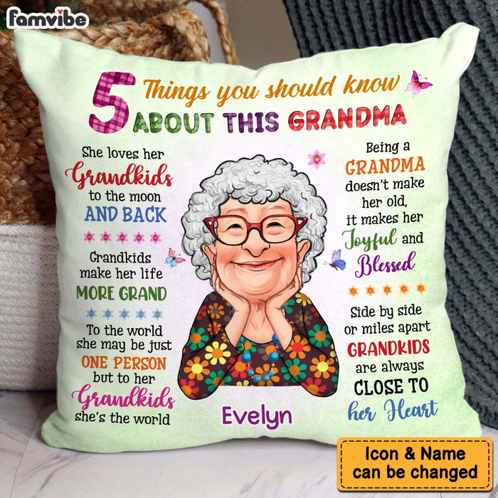 Personalized Gift For Grandma Things You Should Know Pillow 31354 1