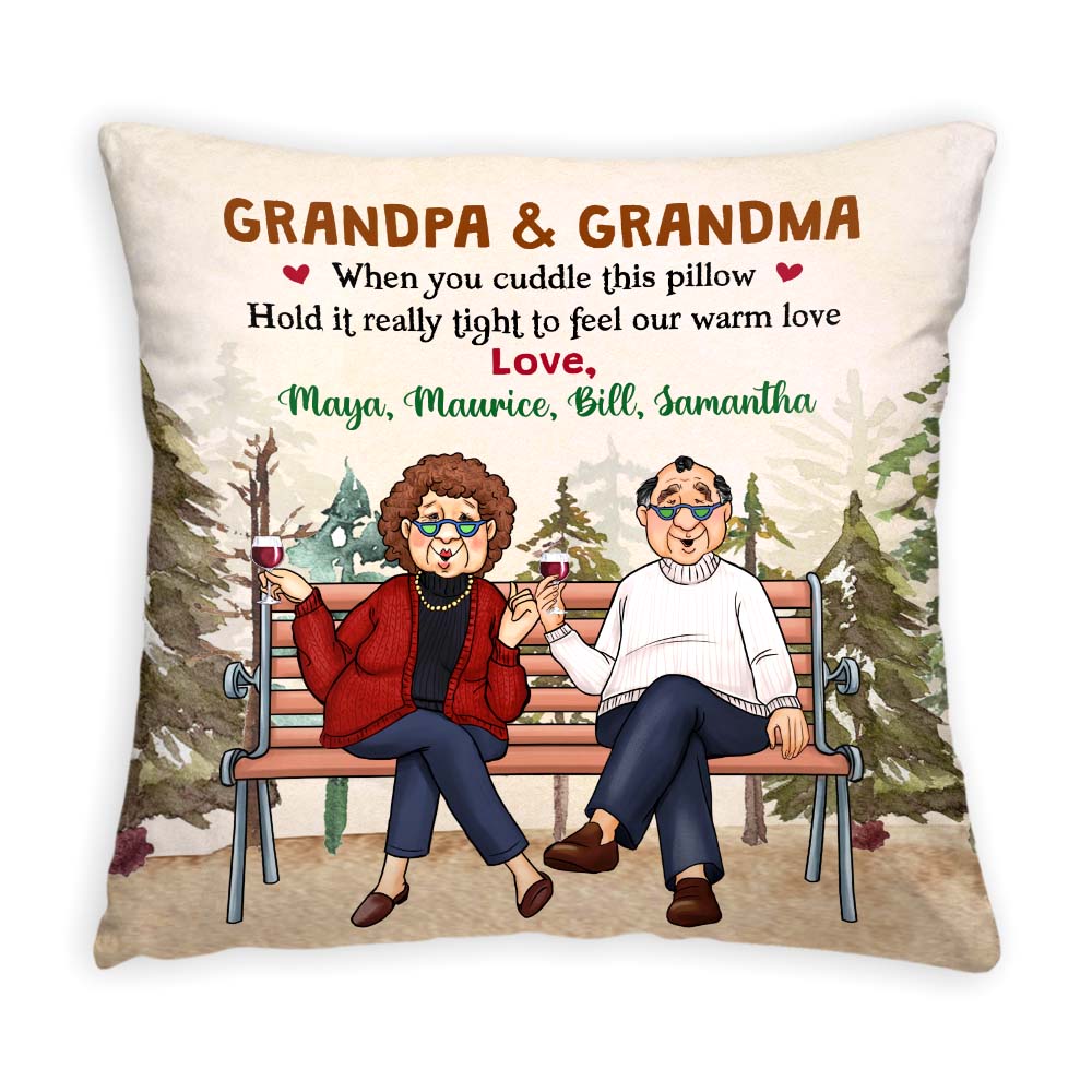 Personalized Gift For Grandpa And Grandma Cuddle This Pillow 31355 Primary Mockup
