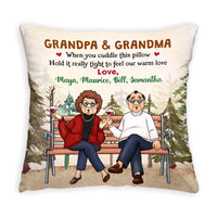 Personalized Gift For Grandpa And Grandma Cuddle This Pillow 31355 thumb 1