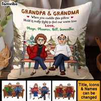 Personalized Gift For Grandpa And Grandma Cuddle This Pillow 31355 thumb 1