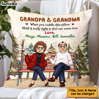 Personalized Gift For Grandpa And Grandma Cuddle This Pillow 31355 thumb 1