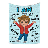 Personalized Inspiring Gift For Grandson I Am Kind Affirmation Blanket 31359 thumb 1