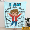 Personalized Inspiring Gift For Grandson I Am Kind Affirmation Blanket 31359 1