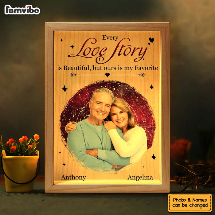 Personalized Couple Gift  Our Love Story Picture Frame Light Box 31363 1