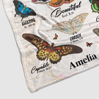 Personalized Gift For Daughter You Are Bible Verses Butterfly Blanket 31367 thumb 1
