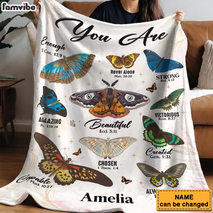 Personalized Gift For Daughter You Are Bible Verses Butterfly Blanket 31367 1