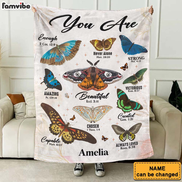 Personalized Gift For Daughter You Are Bible Verses Butterfly Blanket 31367 1