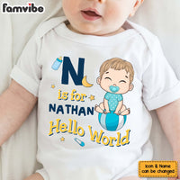 Personalized Gift For Baby Hello World Baby Onesie 31378 thumb 1