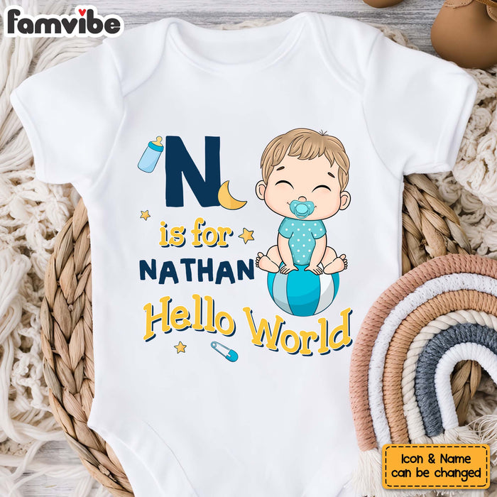 Personalized Gift For Baby Hello World Baby Onesie 31378 1