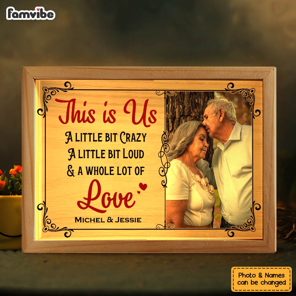 Personalized Couple Gift  This Is Us Picture Frame Light Box 31380 Primary Mockup