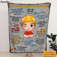 Personalized Gift For Grandson Inspirational Affirmation Construction Blanket 31384 thumb 1
