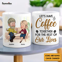 Personalized Gift For Couple Let's Have Coffee Together For The Rest Of Our Lives Mug 31389 thumb 1