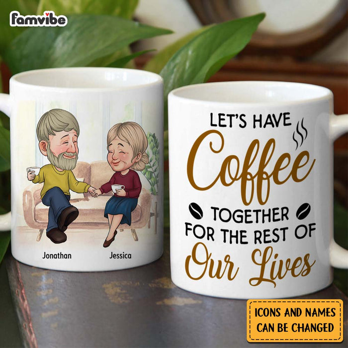 Personalized Gift For Couple Let's Have Coffee Together For The Rest Of Our Lives Mug 31389 1