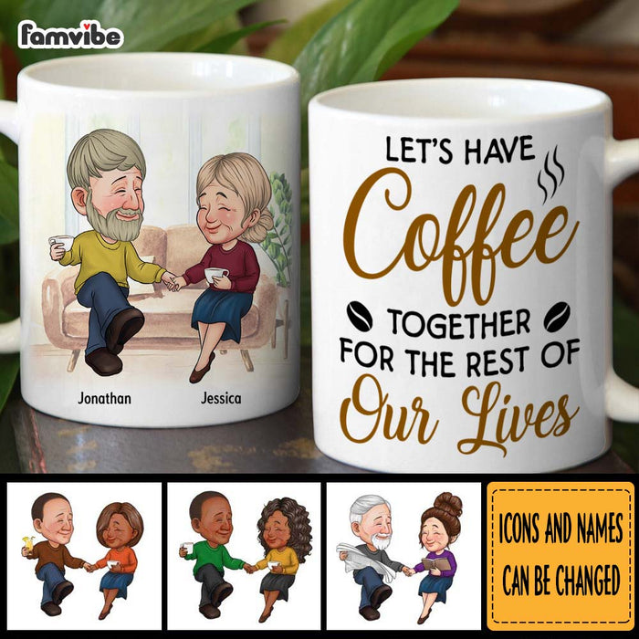 Personalized Gift For Couple Let's Have Coffee Together For The Rest Of Our Lives Mug 31389 1