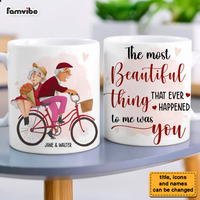 Personalized Couple The Most Beautiful Thing That Ever Happened To Me Was You Mug 31391 thumb 1