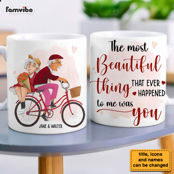 Personalized Couple The Most Beautiful Thing That Ever Happened To Me Was You Mug 31391 1