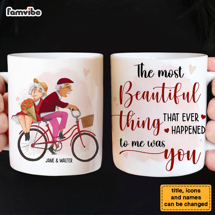 Personalized Couple The Most Beautiful Thing That Ever Happened To Me Was You Mug 31391 1