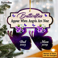 Personalized Memorial Butterflies Appear When Angels Are Near Ornament 30043 thumb 1
