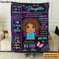 Personalized Gift For Daughter Purple Butterfly Blanket 31411 thumb 1