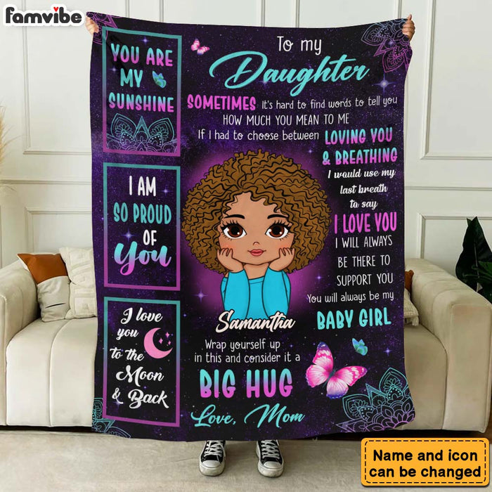 Personalized Gift For Daughter Purple Butterfly Blanket 31411 1