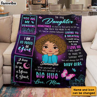 Personalized Gift For Daughter Purple Butterfly Blanket 31411 thumb 1